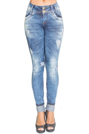 Calça skinny drapeado - Canal da mancha Menor preço em Calça skinny drapeado - Canal da mancha