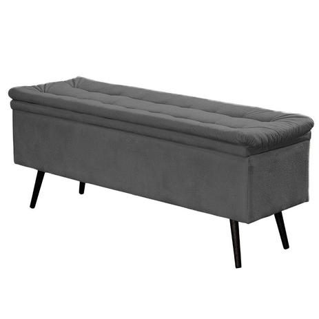 Calçadeira Baú Casal Conforto Suede Amassado Cinza - Matrix Menor preço em Calçadeira Baú Casal Conforto Suede Amassado Cinza - Matrix