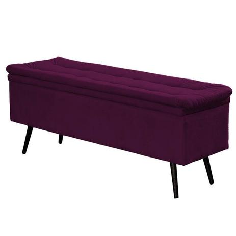 Calçadeira Baú Casal Conforto Suede Aveludado Roxo - Matrix Menor preço em Calçadeira Baú Casal Conforto Suede Aveludado Roxo - Matrix