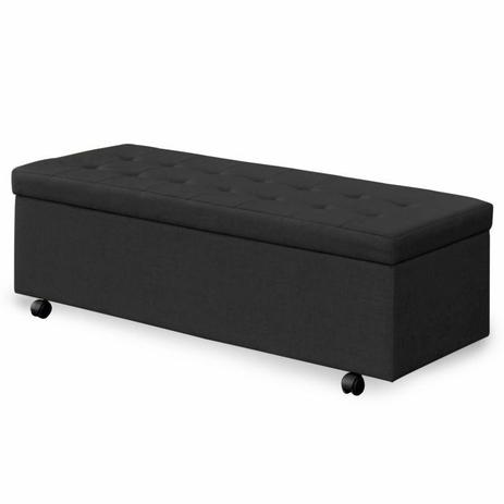 Calçadeira Baú Casal Queen Size  160 cm Toskana Linho Preto - Sheep Estofados é boa?