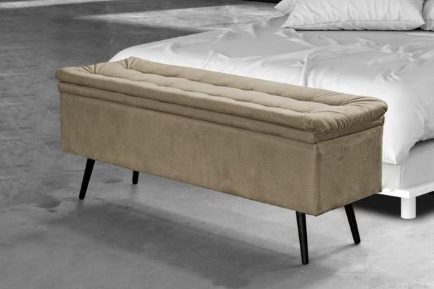 Calçadeira Baú Conforto 110 cm - Dourado - Matrix Menor preço em Calçadeira Baú Conforto 110 cm - Dourado - Matrix