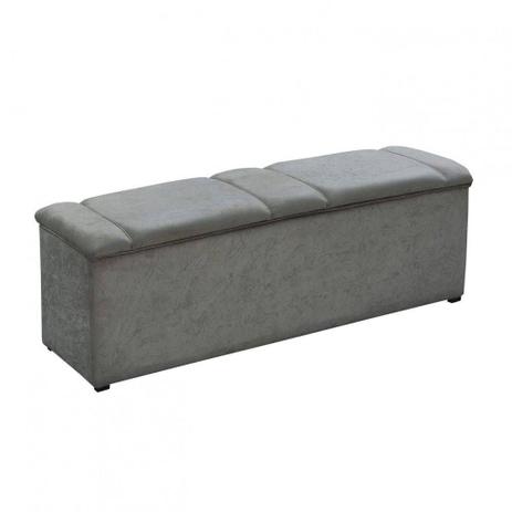 Calçadeira Baú Eros 140 cm Suede Cinza Claro B 387- Matrix Menor preço em Calçadeira Baú Eros 140 cm Suede Cinza Claro B 387- Matrix