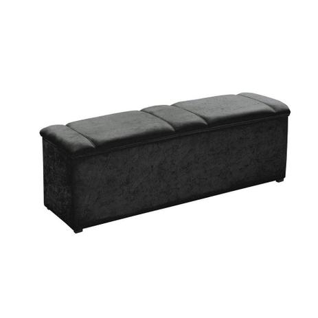 Calçadeira Baú Eros 140 cm Suede Cinza Escuro C 304 - Matrix Menor preço em Calçadeira Baú Eros 140 cm Suede Cinza Escuro C 304 - Matrix