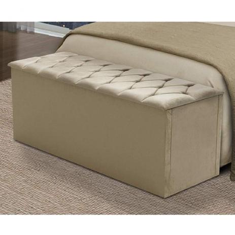 Calçadeira Baú Estofada Queen Sofia Siena Móveis Bege Veloplus é boa?