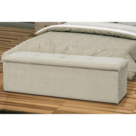 Calçadeira Baú Matrix Alfa 137cm Suede Bege Menor preço em Calçadeira Baú Matrix Alfa 137cm Suede Bege