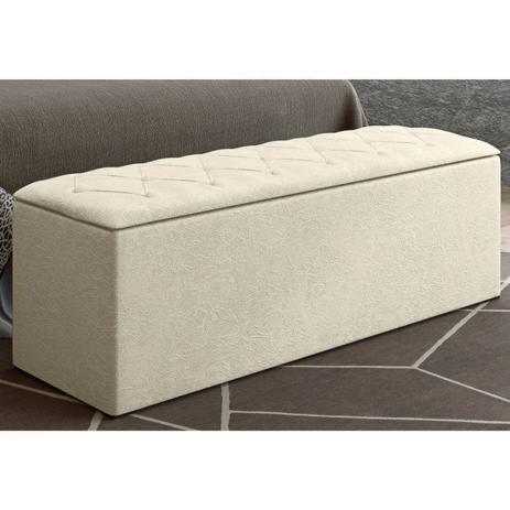 Calçadeira com Baú Paris 160 cm Suede Amassado Bege - JS Móveis Menor preço em Calçadeira com Baú Paris 160 cm Suede Amassado Bege - JS Móveis