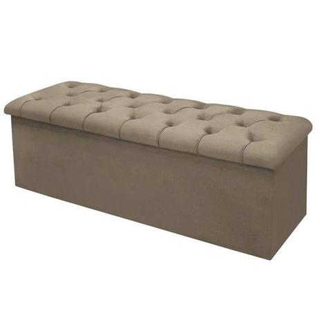 Calçadeira Lotus 140 Para Cama de Casal Sued Marrom Taupe Simbal - Simbal estofados Menor preço em Calçadeira Lotus 140 Para Cama de Casal Sued Marrom Taupe Simbal - Simbal estofados