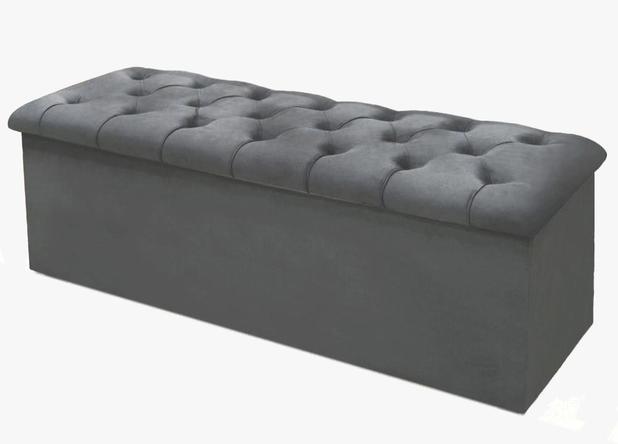 Calçadeira Queen Estofada Lotus Suede Cinza - Simbal Menor preço em Calçadeira Queen Estofada Lotus Suede Cinza - Simbal
