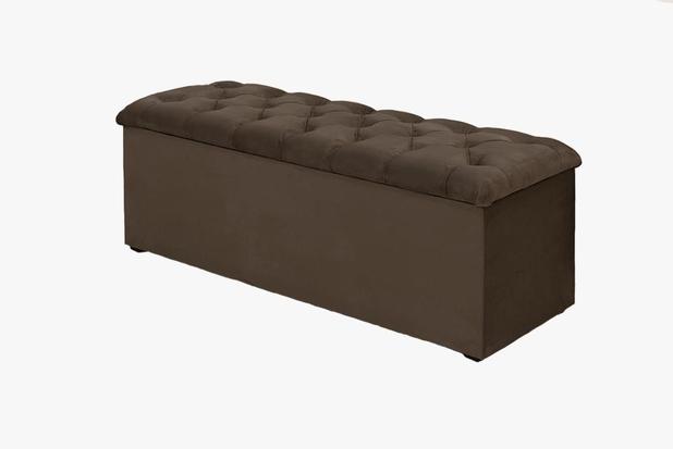 Calçadeira Queen Estofada Lotus Suede Suede Chocolate - Simbal Menor preço em Calçadeira Queen Estofada Lotus Suede Suede Chocolate - Simbal