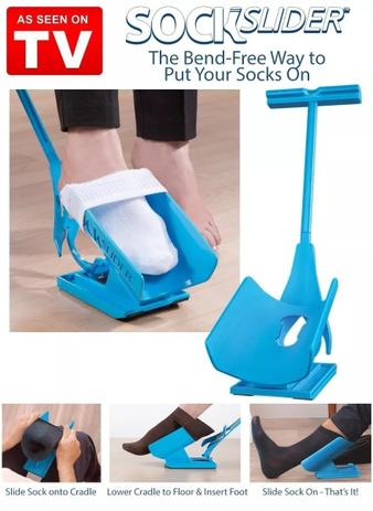 Calçador De Meias E Sapatos Sock Slider Da Tv Facil Uso - Slider stock Menor preço em Calçador De Meias E Sapatos Sock Slider Da Tv Facil Uso - Slider stock