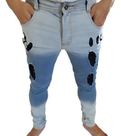 calça jeans masculina cor mostarda