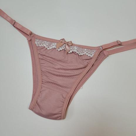 Calcinha String com Regulagem e Detalhe de Renda 52907 DelRio| Le Lingerie