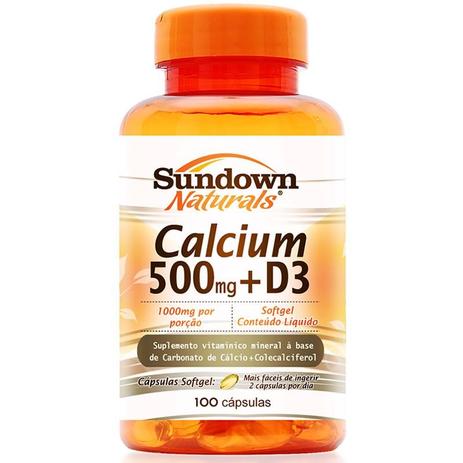 Cálcio 500mg + Vitamina D3 Sundown 100 cápsulas - Sundown naturals vitaminas Menor preço em Cálcio 500mg + Vitamina D3 Sundown 100 cápsulas - Sundown naturals vitaminas