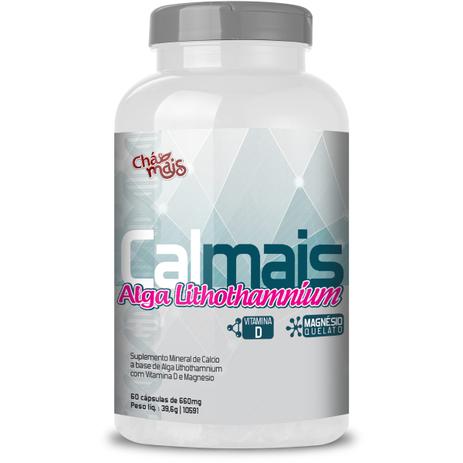 Cálcio Alga Lithothamnium Vitam. D e Magnésio 60 cáps. - Chá mais Menor preço em Cálcio Alga Lithothamnium Vitam. D e Magnésio 60 cáps. - Chá mais