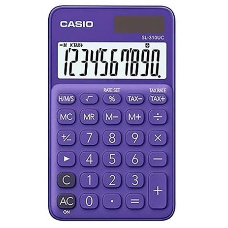 Calculadora Casio de Bolso 10 Dígitos SL-310UC-PL - Roxo Menor preço em Calculadora Casio de Bolso 10 Dígitos SL-310UC-PL - Roxo