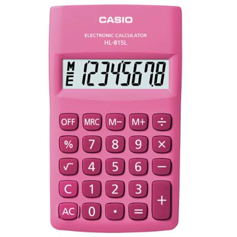 Calculadora Casio de Bolso HL-815L-PK - Pink Menor preço em Calculadora Casio de Bolso HL-815L-PK - Pink