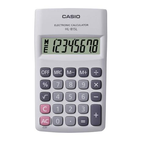 Calculadora Casio de bolso vertical c/ visor 8 dígitos HL-815L-WE Menor preço em Calculadora Casio de bolso vertical c/ visor 8 dígitos HL-815L-WE