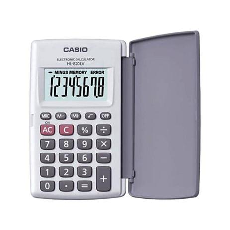 Menor preço em Calculadora Casio de bolso, visor XL, 8 dígitos e deslig. Automático HL-820LV-WE