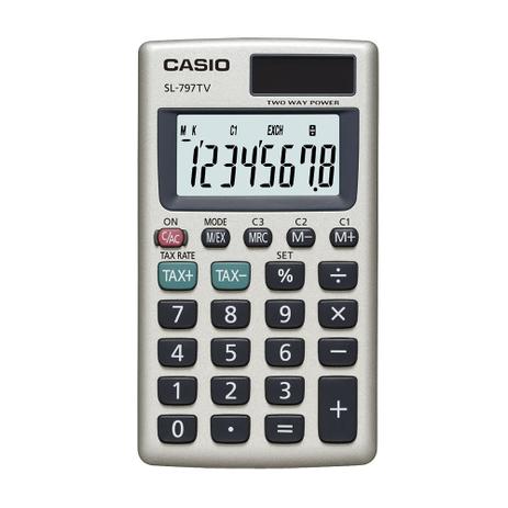 Calculadora Casio Mod.Sl-797tv-Gd Casio Menor preço em Calculadora Casio Mod.Sl-797tv-Gd Casio