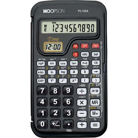 Calculadora Cientifica 56 Funcoes 10DIG. Bateria PRET - Hoopson Menor preço em Calculadora Cientifica 56 Funcoes 10DIG. Bateria PRET - Hoopson