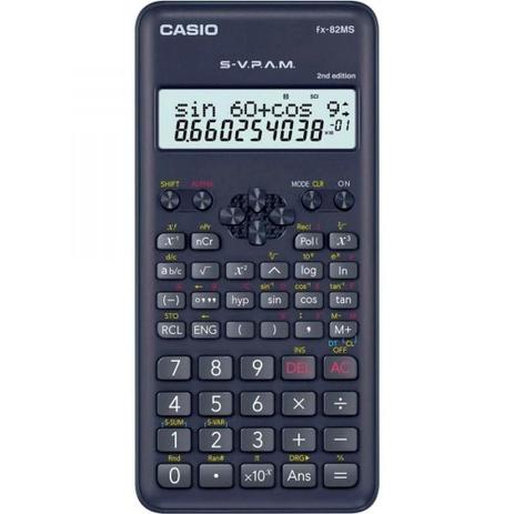 Calculadora Cientifica Casio c/ 240 Funções - FX-82MS-2-S4-DH Menor preço em Calculadora Cientifica Casio c/ 240 Funções - FX-82MS-2-S4-DH