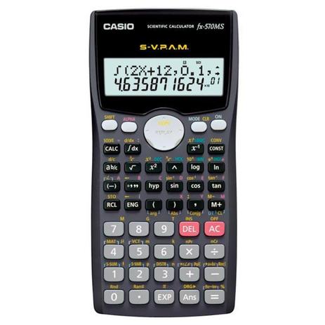 Calculadora Científica Casio FX-570MS com 401 Funções - Azul Escuro/Preto Menor preço em Calculadora Científica Casio FX-570MS com 401 Funções - Azul Escuro/Preto