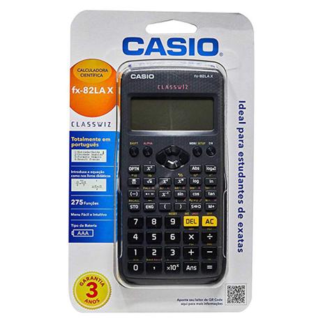 Calculadora Científica Casio fx-82lax Preta Menor preço em Calculadora Científica Casio fx-82lax Preta