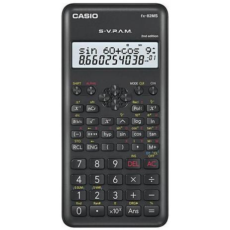 Calculadora Científica Casio FX-82MS 2 Edição - Preto Menor preço em Calculadora Científica Casio FX-82MS 2 Edição - Preto