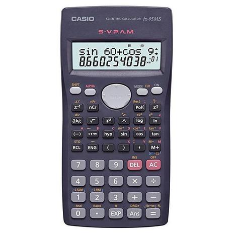 Calculadora Científica Casio FX-95MS com 244 Funções - Preto Menor preço em Calculadora Científica Casio FX-95MS com 244 Funções - Preto
