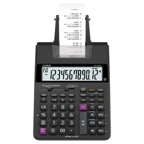 Calculadora com bobina 2.0 linha, com 2 cores impressão,  acompanha a fonte de alimentação hr-100rc- - Casio é boa?