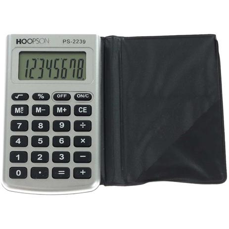 Calculadora de Bolso 08DIGITOS C/CAPA BATERIA/SOLAR - Hoopson Menor preço em Calculadora de Bolso 08DIGITOS C/CAPA BATERIA/SOLAR - Hoopson