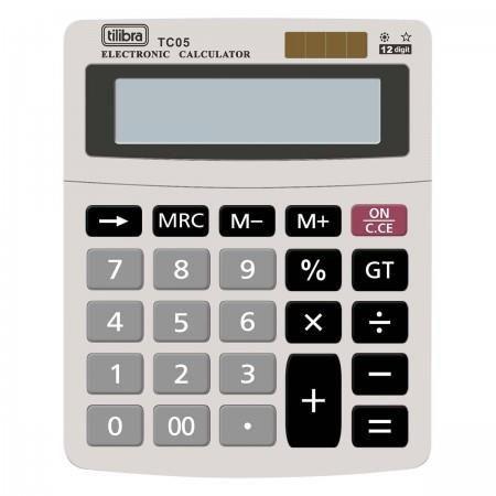 Menor preço em Calculadora de Mesa 12 Dígitos Pequena Tc05 Cinza Tilibra