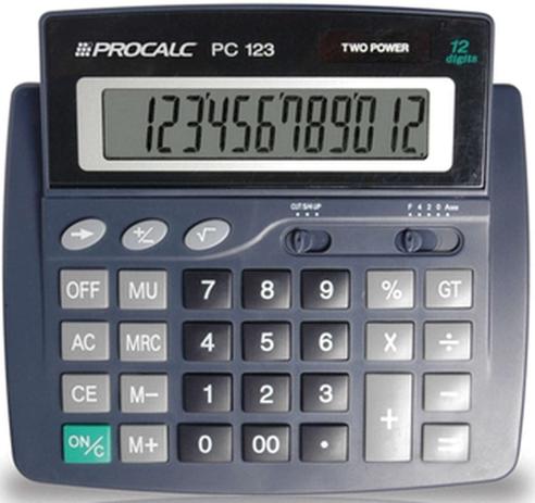 Calculadora de Mesa 12DIG.VISOR INCL. MOD.PC123 Procalc Menor preço em Calculadora de Mesa 12DIG.VISOR INCL. MOD.PC123 Procalc