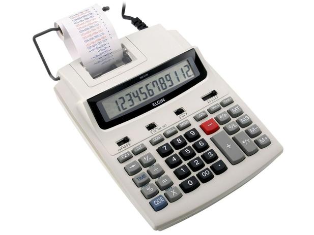 Calculadora de Mesa com Bobina - Elgin MR 6125 Menor preço em Calculadora de Mesa com Bobina - Elgin MR 6125