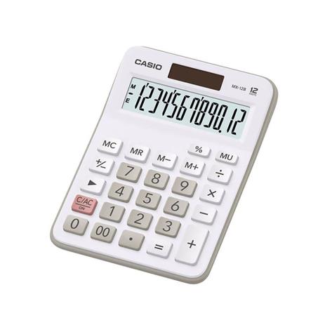 Calculadora de Mesa Dig MX-12B-WE Branca CASIO Menor preço em Calculadora de Mesa Dig MX-12B-WE Branca CASIO