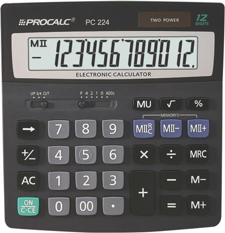 Calculadora de Mesa Procalc - PC224 Menor preço em Calculadora de Mesa Procalc - PC224