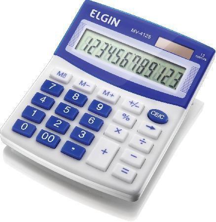 Calculadora de Mesa Visor - Alimentaaao Solar e Bateria - Blister MV4125 AZUL - Elgin é boa?