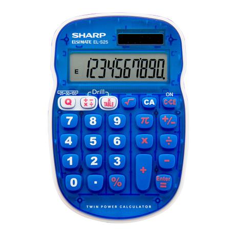 Calculadora Educativa Sharp com Exercícios e Tabuada - ELS25BBL Menor preço em Calculadora Educativa Sharp com Exercícios e Tabuada - ELS25BBL