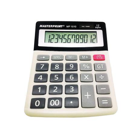 Calculadora eletrônica 12 dígitos energia solar bateria MP1010 - Masterprint Menor preço em Calculadora eletrônica 12 dígitos energia solar bateria MP1010 - Masterprint