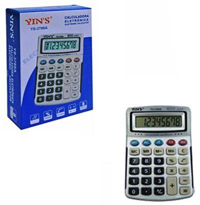 Calculadora eletrônica 8 dígitos 15,8x11cm - Yins Menor preço em Calculadora eletrônica 8 dígitos 15,8x11cm - Yins
