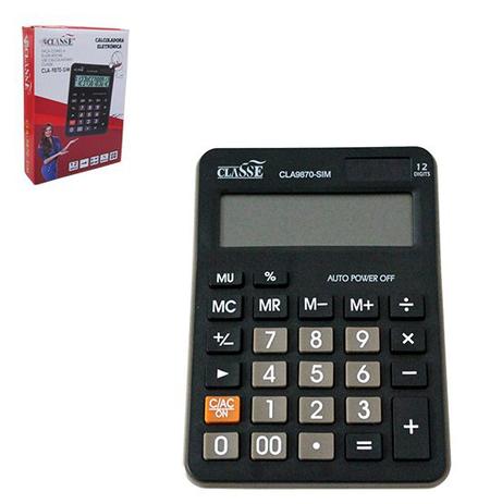 Menor preço em Calculadora eletrônicas de mesa 12 dígitos 14,9x10,6x2,8 cm - Classe
