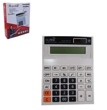Calculadora eletrônicas de mesa 12 dígitos 19x14,5x4,2cm - Classe é boa?