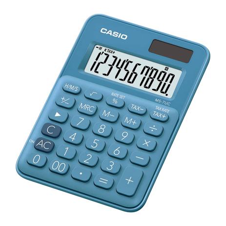 Calculadora mini de mesa 8 dígitos, com cálculo de hora, ms-7uc-bu-n azul - 124 Menor preço em Calculadora mini de mesa 8 dígitos, com cálculo de hora, ms-7uc-bu-n azul - 124