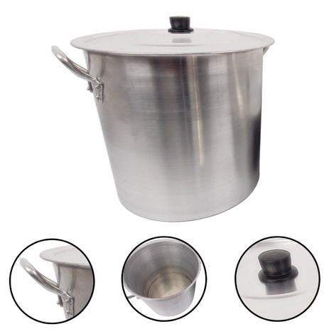 Caldeirão Alumínio Panela Grande Feijoada Sopa N30 18,5 Lts - ALUMÍNIO EXTRA FORTE Menor preço em Caldeirão Alumínio Panela Grande Feijoada Sopa N30 18,5 Lts - ALUMÍNIO EXTRA FORTE