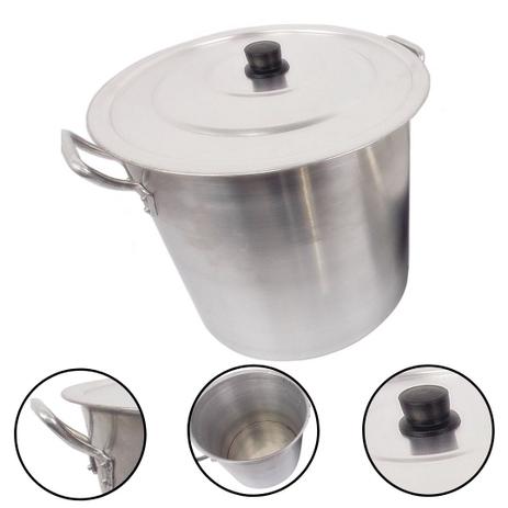 Caldeirão Alumínio Panela Grande Feijoada Sopa N32 22 Litros - Alumínio Extra Forte Menor preço em Caldeirão Alumínio Panela Grande Feijoada Sopa N32 22 Litros - Alumínio Extra Forte