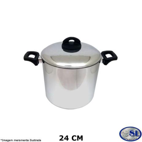 Caldeirão Alumínio Polido 24 cm - Alumínio Sildan Menor preço em Caldeirão Alumínio Polido 24 cm - Alumínio Sildan