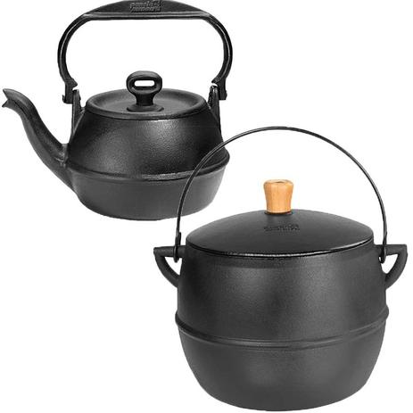 Caldeirão Bojudo Ferro 10l E Chaleira Tradição 2l Panela Mineira Menor preço em Caldeirão Bojudo Ferro 10l E Chaleira Tradição 2l Panela Mineira