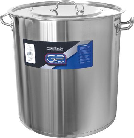 Caldeirão de Inox Nº 40 47.8 Litros com Niple Inox - Gp inox Menor preço em Caldeirão de Inox Nº 40 47.8 Litros com Niple Inox - Gp inox