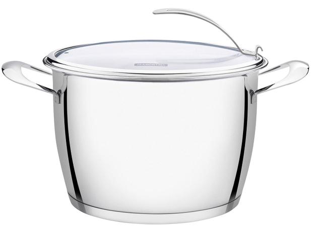 Caldeirão Tramontina Inox 5,5L 22cm com Tampa - Ventura 62365/224 Menor preço em Caldeirão Tramontina Inox 5,5L 22cm com Tampa - Ventura 62365/224