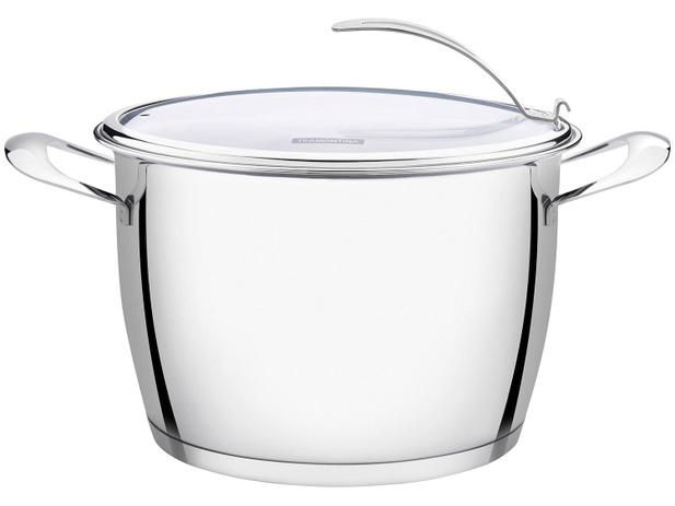 Caldeirão Tramontina Inox 7,5L 24cm com Tampa - Ventura 62365/244 Menor preço em Caldeirão Tramontina Inox 7,5L 24cm com Tampa - Ventura 62365/244
